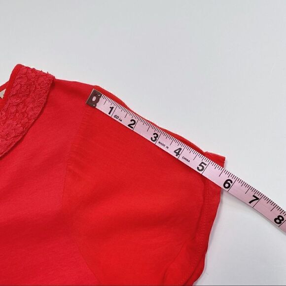 Jack Wills Short Sleeve Lace Collar Tee Shirt Top Preppy Pink / Red 6 - Picture 11 of 13